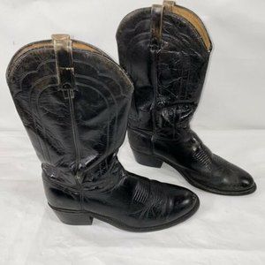 j chisholm cowboy boots Mens vintage black size 10 made USA Handmade